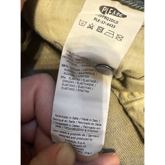 PLEASE Italy Women's Light Wash Skinny Slim Jeans Stretch Denim – XS Button Fly - Picture 4 of 10